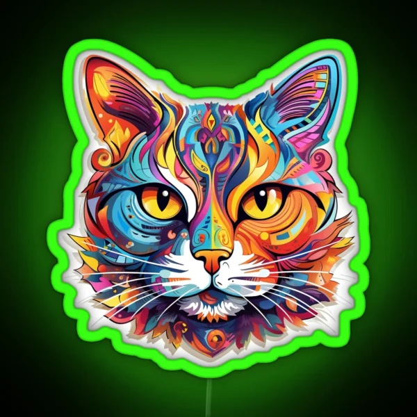 HAPPY COLORFUL ANIMALS RGB Neon Sign