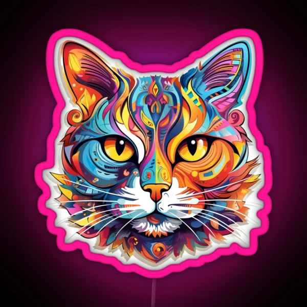 HAPPY COLORFUL ANIMALS RGB Neon Sign