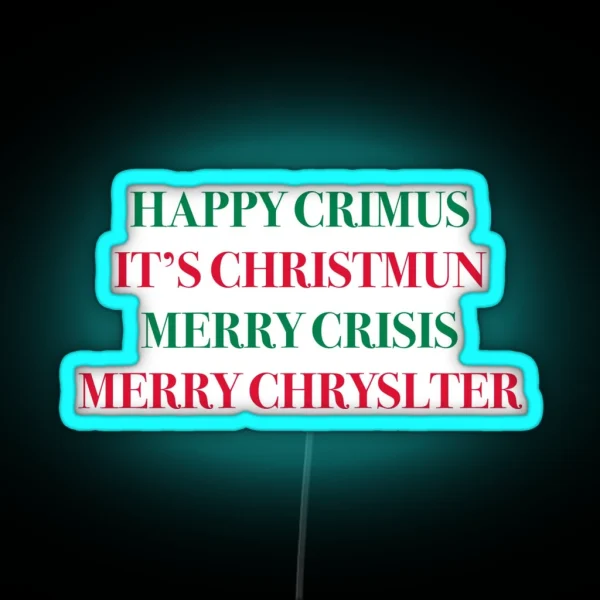 Happy Crimus RGB Neon Sign