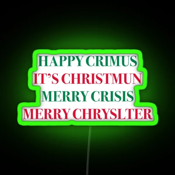 Happy Crimus RGB Neon Sign