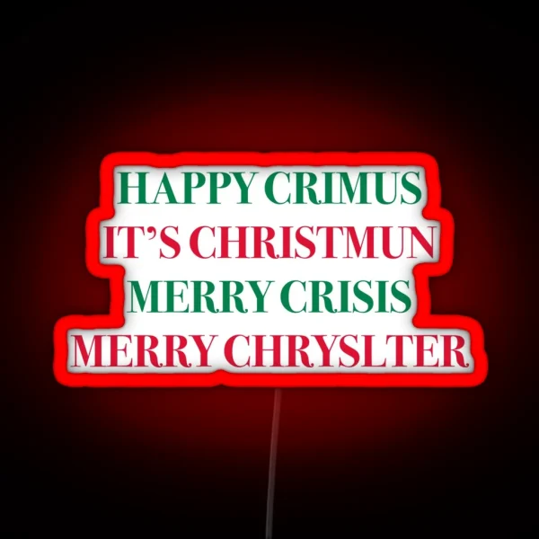 Happy Crimus RGB Neon Sign