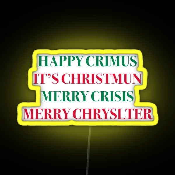 Happy Crimus RGB Neon Sign