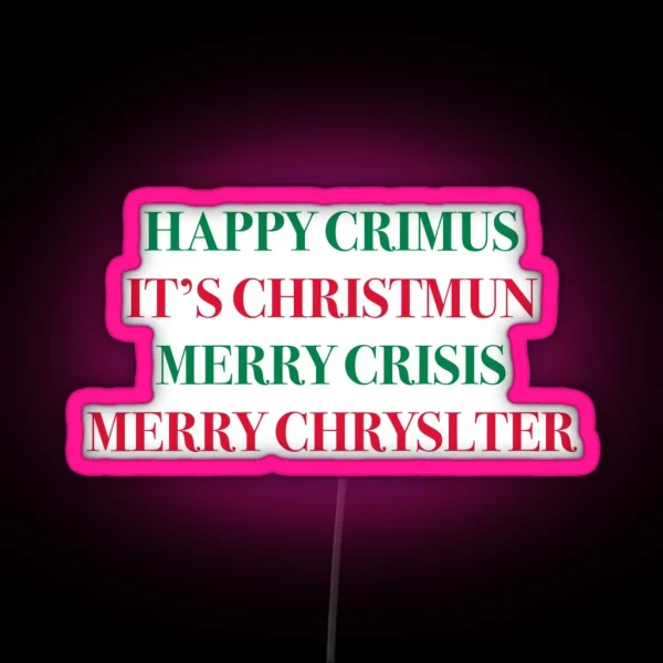 Happy Crimus RGB Neon Sign