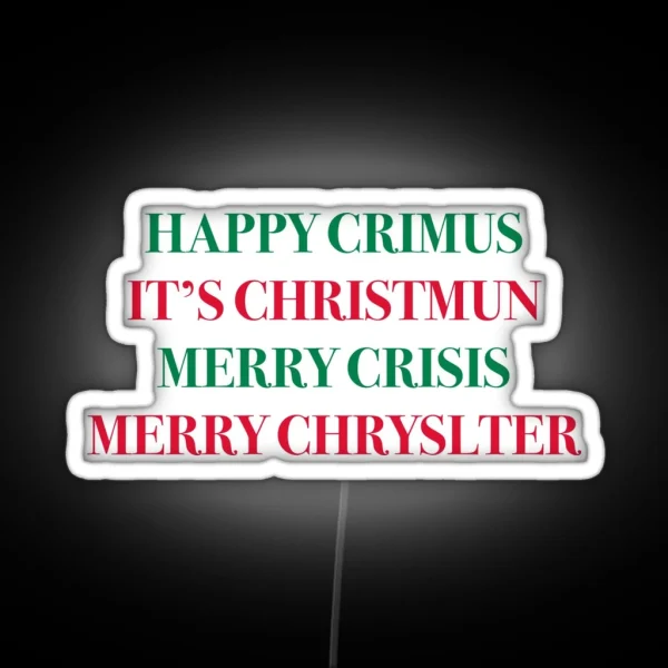 Happy Crimus RGB Neon Sign