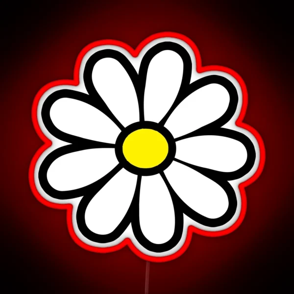 Happy Daisy Flower Power 60 S 70s Retro RGB Neon Sign