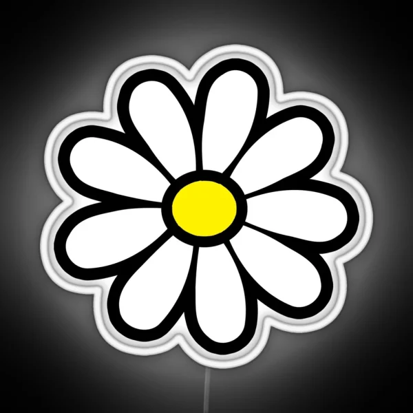 Happy Daisy Flower Power 60 S 70s Retro RGB Neon Sign