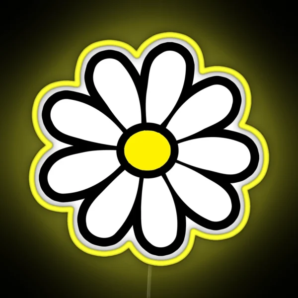 Happy Daisy Flower Power 60 S 70s Retro RGB Neon Sign