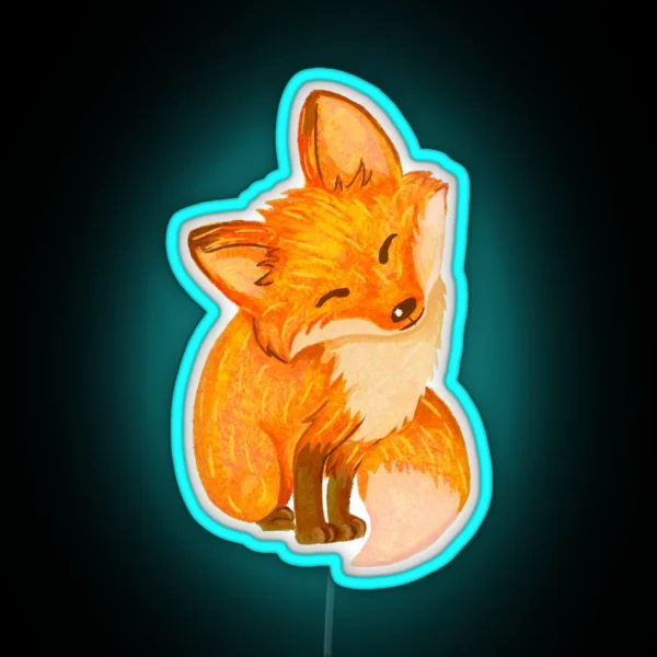 Happy Fox RGB Neon Sign