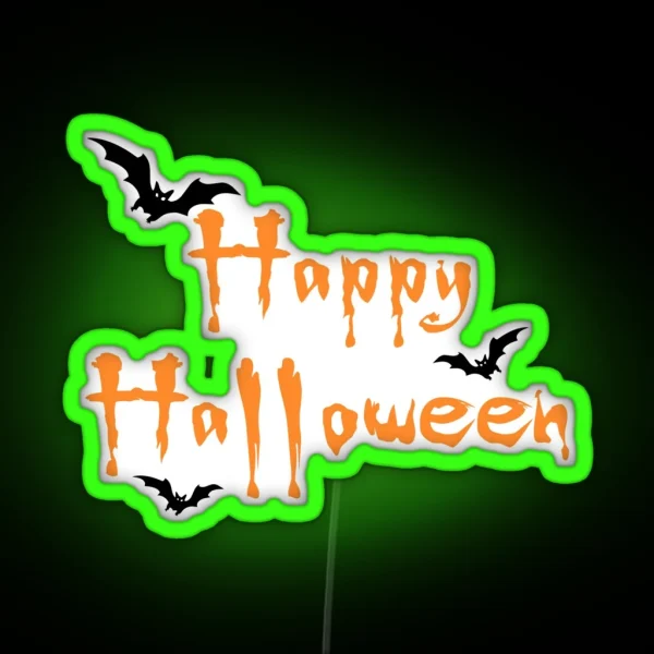 Happy Halloween RGB Neon Sign