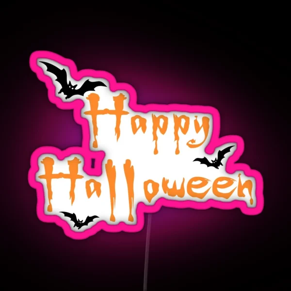 Happy Halloween RGB Neon Sign