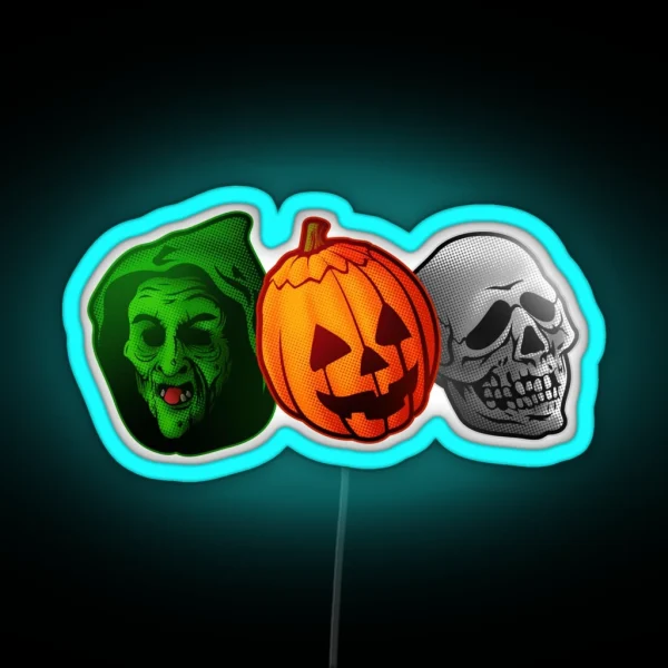 Happy Happy Halloween RGB Neon Sign