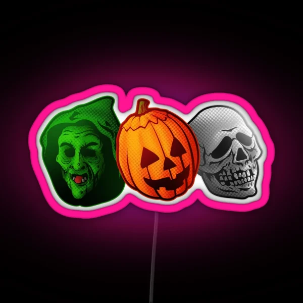 Happy Happy Halloween RGB Neon Sign