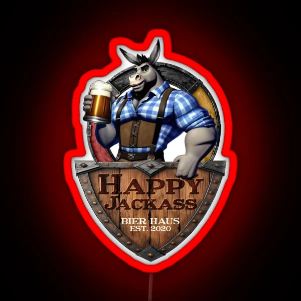 Happy Jackass Bier Haus RGB Neon Sign