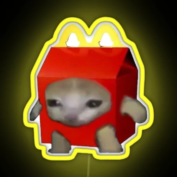 Happy Meal Cat RGB Neon Sign