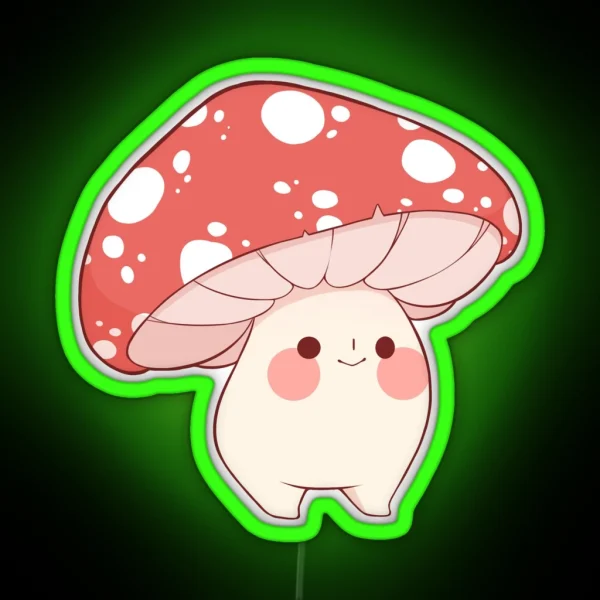 Happy Mushroom RGB Neon Sign