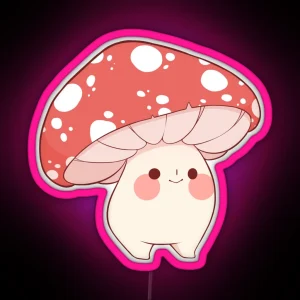 Happy Mushroom RGB Neon Sign