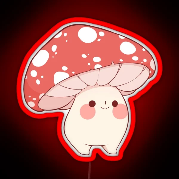 Happy Mushroom RGB Neon Sign