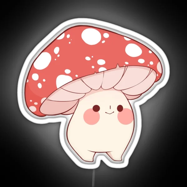 Happy Mushroom RGB Neon Sign