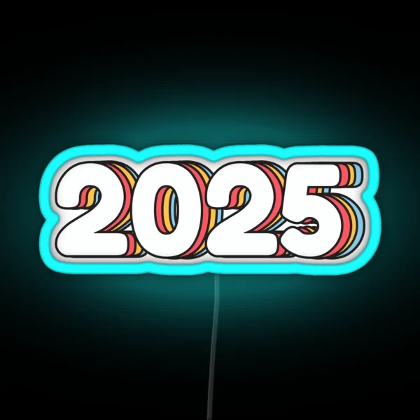 Happy New Year 2025 RGB Neon Sign