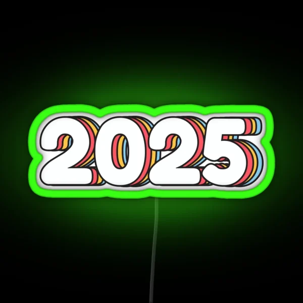 Happy New Year 2025 RGB Neon Sign