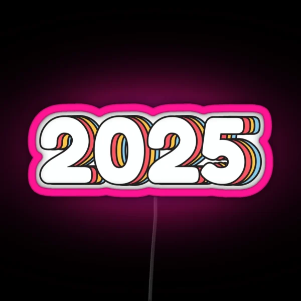 Happy New Year 2025 RGB Neon Sign