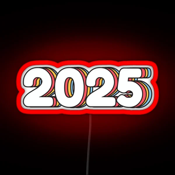 Happy New Year 2025 RGB Neon Sign