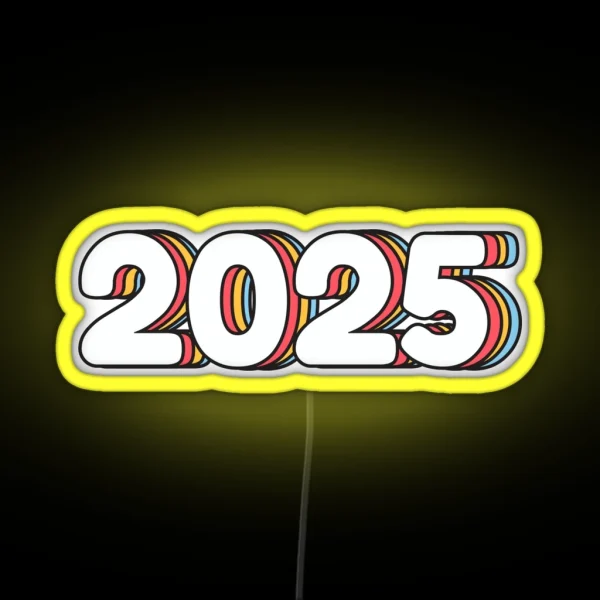 Happy New Year 2025 RGB Neon Sign