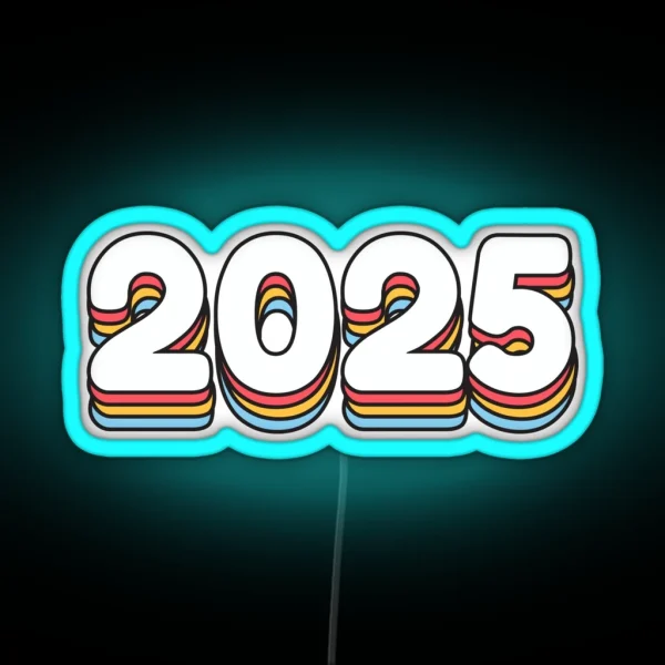 Happy New Year 2025 RGB Neon Sign
