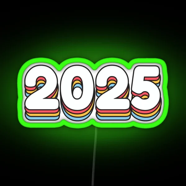 Happy New Year 2025 RGB Neon Sign