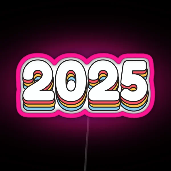 Happy New Year 2025 RGB Neon Sign