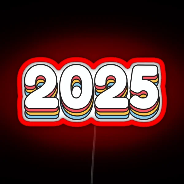 Happy New Year 2025 RGB Neon Sign