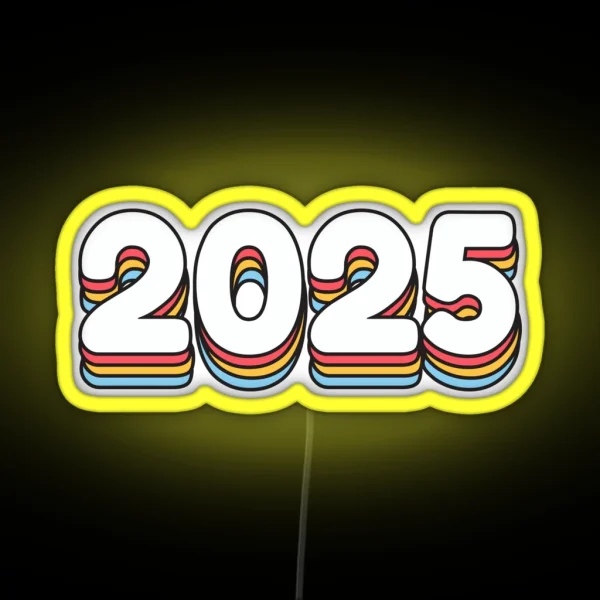 Happy New Year 2025 RGB Neon Sign