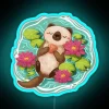Vibrant Happy Otter Neon Sign for Home or Office Decorations