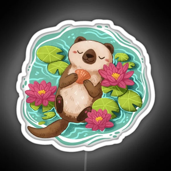 Happy Otter RGB Neon Sign