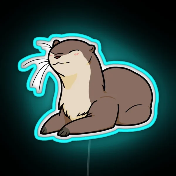 Happy Otter RGB Neon Sign
