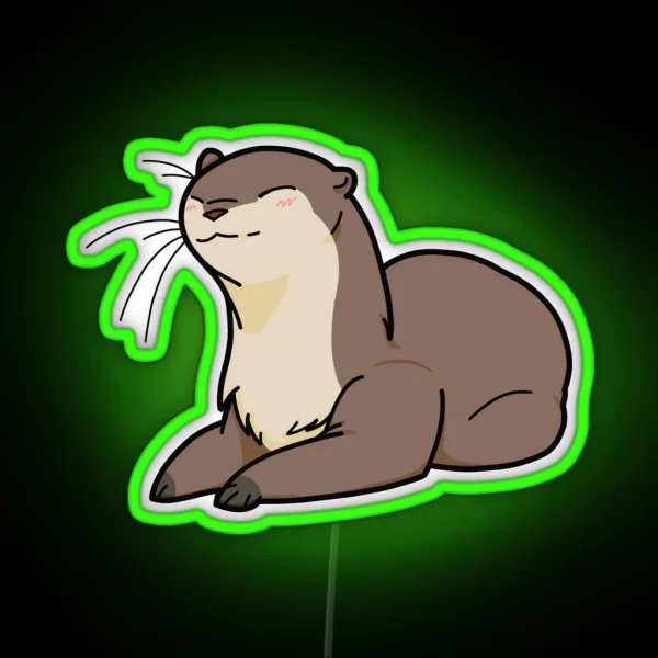 Happy Otter RGB Neon Sign