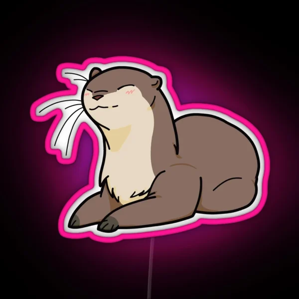 Happy Otter RGB Neon Sign
