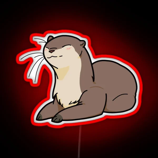 Happy Otter RGB Neon Sign