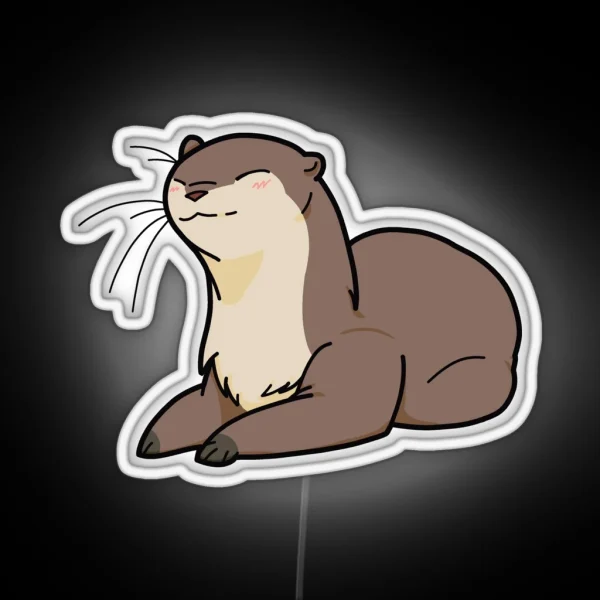 Happy Otter RGB Neon Sign