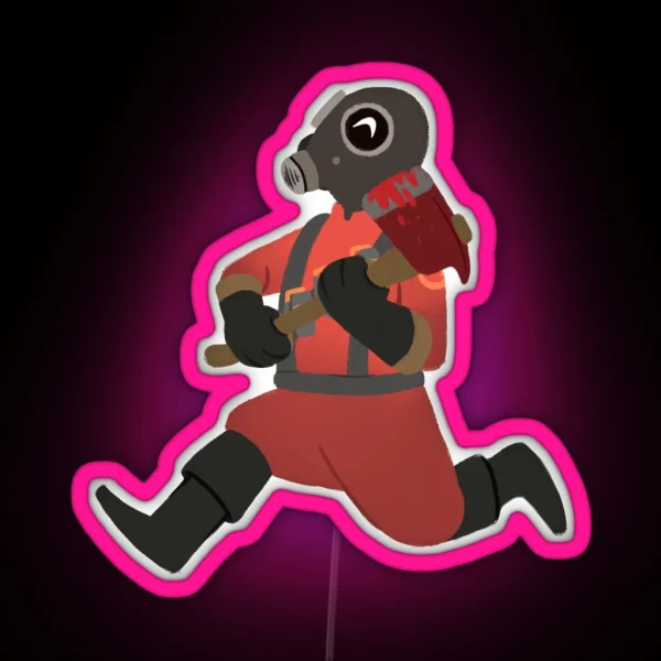 Happy Pyro TF2 RGB Neon Sign