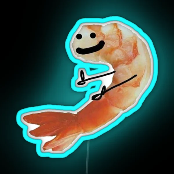Happy Shrimp RGB Neon Sign