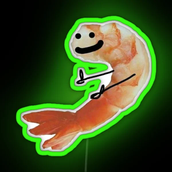 Happy Shrimp RGB Neon Sign