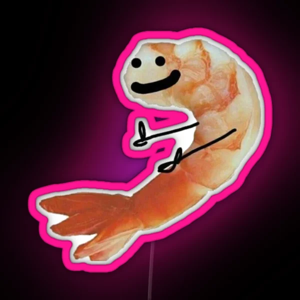 Happy Shrimp RGB Neon Sign