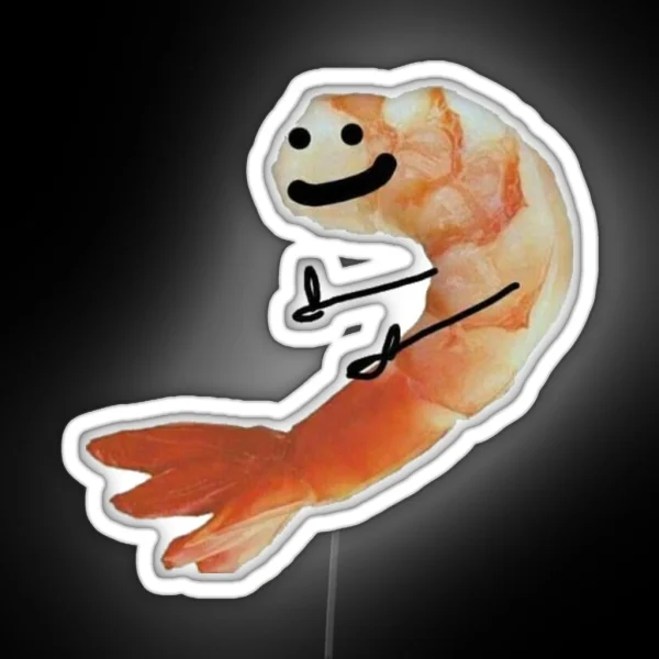 Happy Shrimp RGB Neon Sign