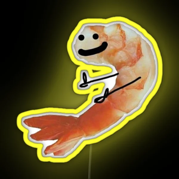 Happy Shrimp RGB Neon Sign