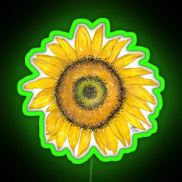 Happy Sunflower RGB Neon Sign