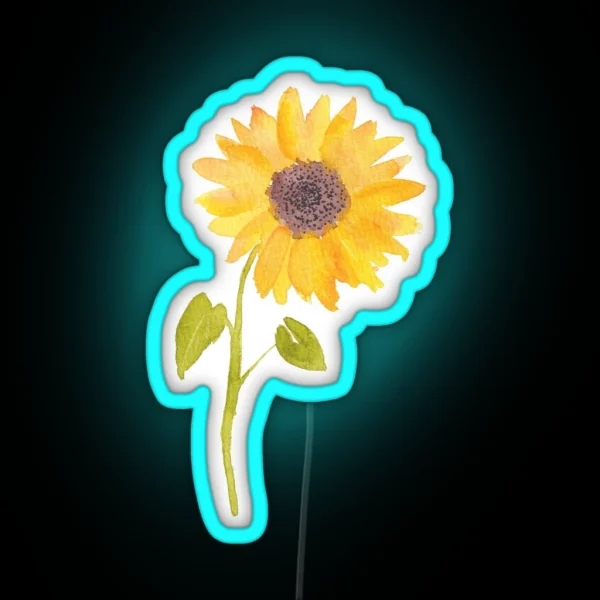 Happy Sunflower RGB Neon Sign