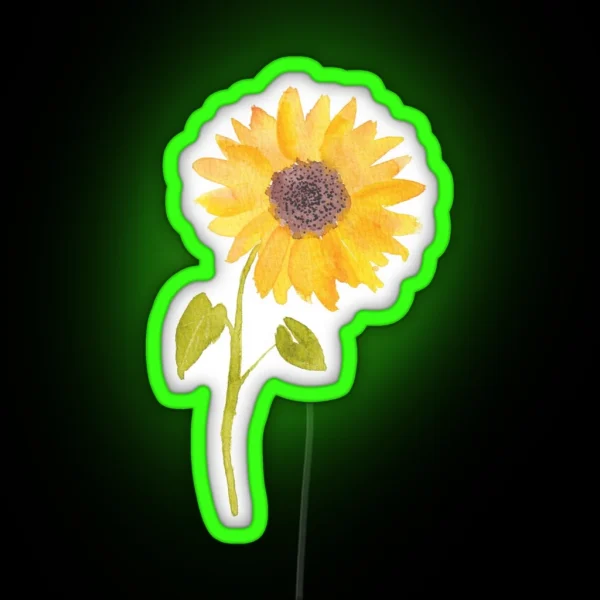 Happy Sunflower RGB Neon Sign