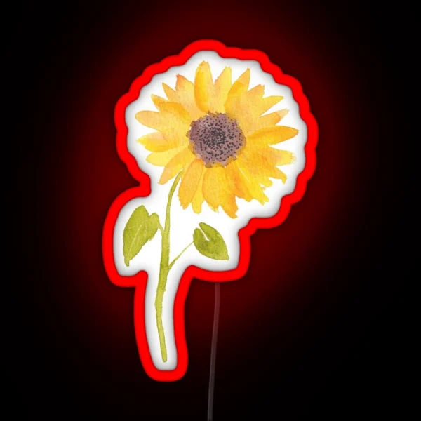 Happy Sunflower RGB Neon Sign