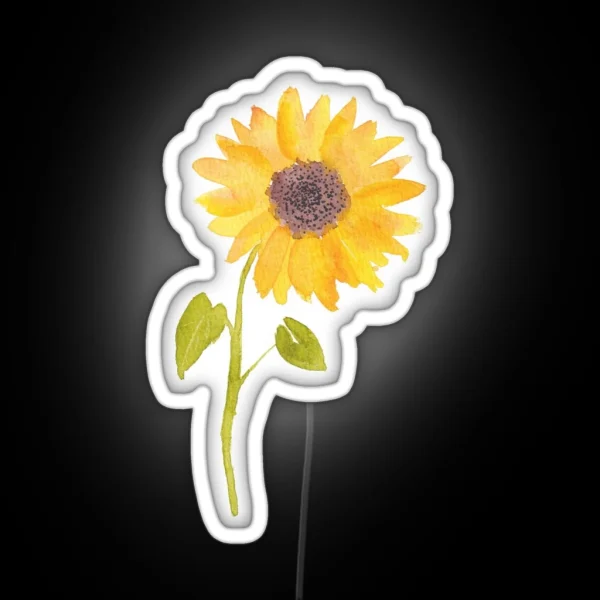 Happy Sunflower RGB Neon Sign